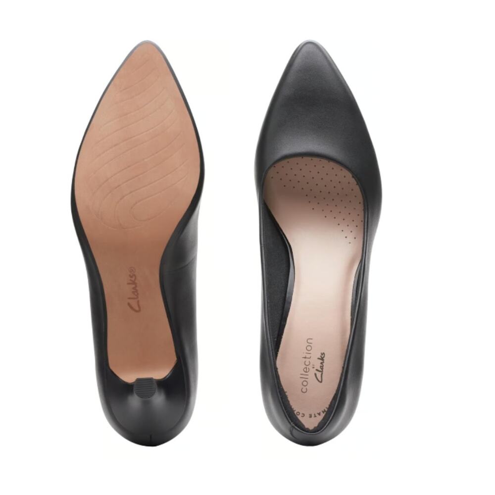 Clarks Collection Women's Black Linvale Jerica Pump - Size 8 - Picture 2 of 10